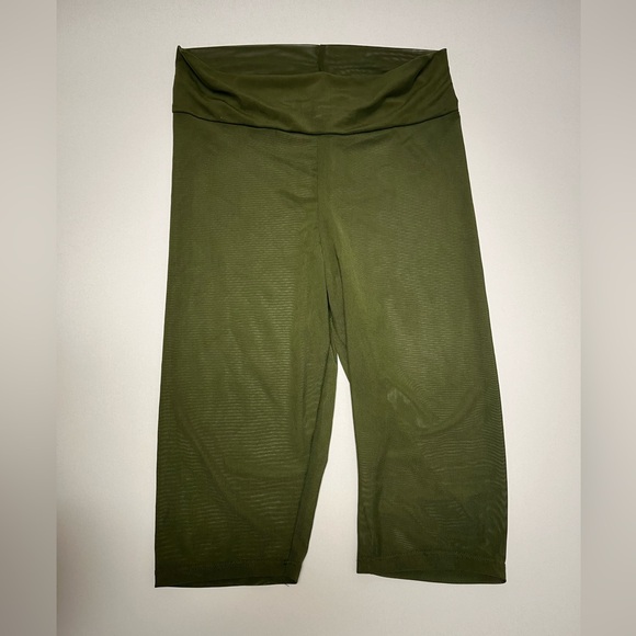 NWOT ⚜️🫒⚜️ Laina Rauma olive color mesh see through biker shorts - Picture 4 of 14